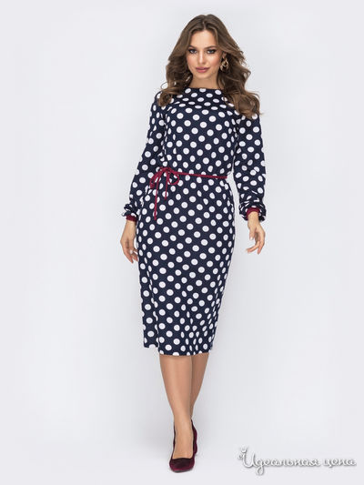 Платье Dressa, цвет синий, белый