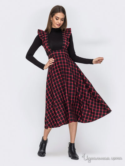 Сарафан Dressa, цвет красный, черный