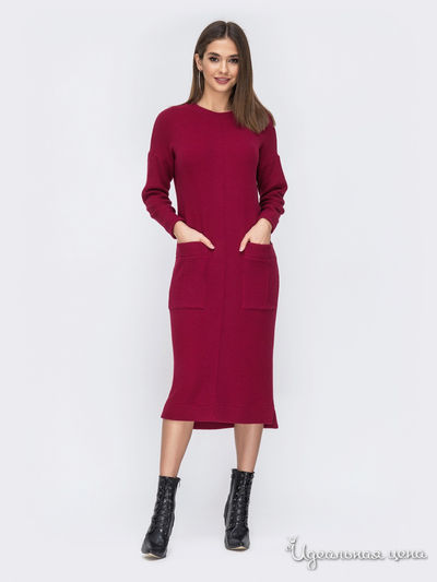 Платье Dressa, цвет бордовый