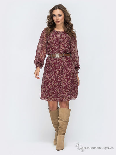 Платье Dressa, цвет бордовый