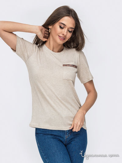 Футболка Dressa, цвет бежевый