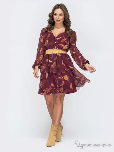 Платье Dressa, цвет бордовый