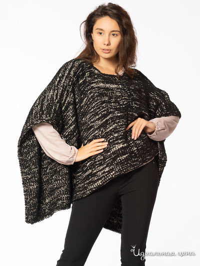 Пончо Zara, цвет черный