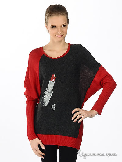 Джемпер Niro, цвет цвет красный / серый