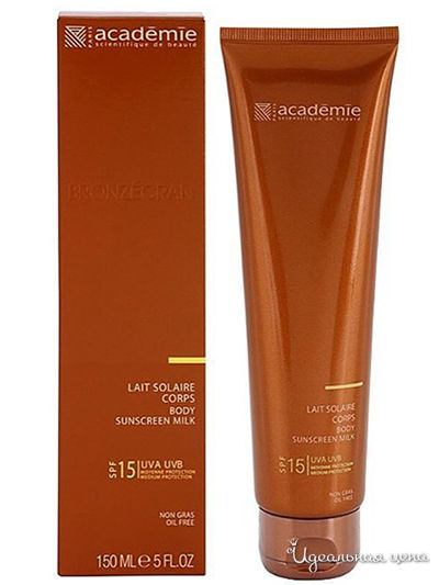 Молочко солнцезащитное для тела Lait Solaire SPF 15+, 150 мл, ACADEMIE