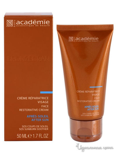 Крем для лица после загара успокаивающий Face Restorative Cream, 50 мл, ACADEMIE