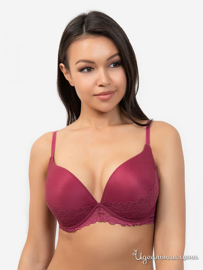 Бюстгальтер с формованными чашками Vis-a-vis, цвет бордовый
