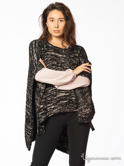 Пончо Zara, цвет черный