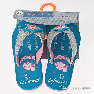 Шлепанцы De Fonseca май, цвет цвет голубой