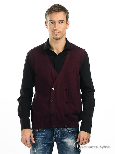 Жилет Takeshy Kurosawa, цвет цвет бордовый