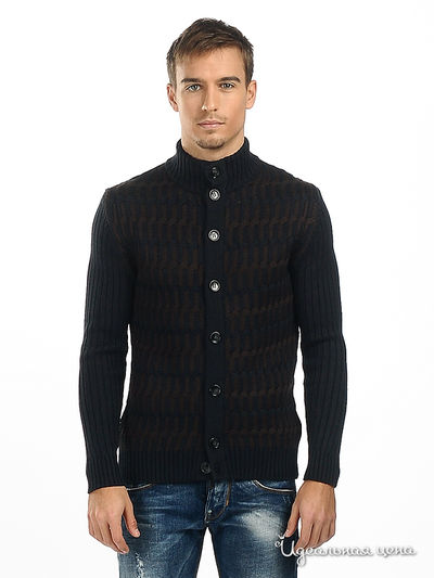 Кардиган Takeshy Kurosawa, цвет цвет темно-синий / коричневый