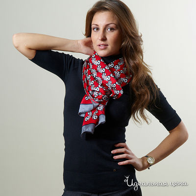 Шарф Bino Tiani, цвет цвет красный / серый