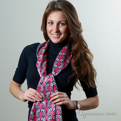 Шарф Bino Tiani, цвет цвет малиновый / серый