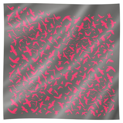 Платок Bino Tiani, цвет цвет серый / малиновый