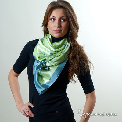 Платок Bino Tiani, цвет цвет зелёный / серый