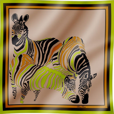 Платок Bino Tiani, цвет цвет бежевый / салатовый