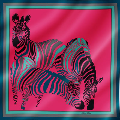 Платок Bino Tiani, цвет цвет малиновый / бирюзовый