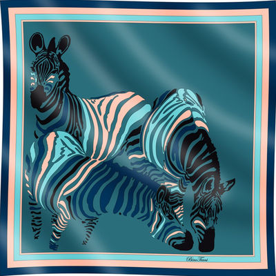 Платок Bino Tiani, цвет цвет изумрудный / персиковый