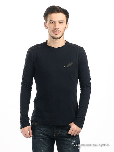 Лонгслив Double Black, цвет цвет темно-синий