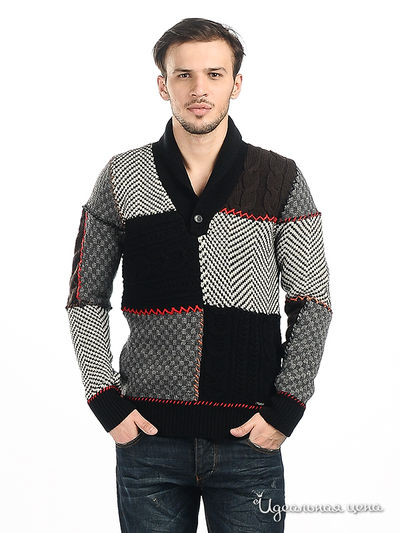 Джемпер Double Black, цвет цвет черный / серый / красный