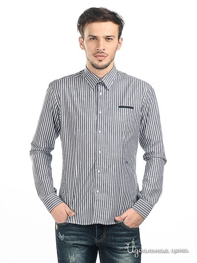 Рубашка Double Black, цвет цвет синий / белый