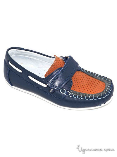 Мокасины Black Tavern, цвет синий, бежевый