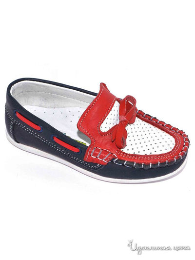 Мокасины Black Tavern, цвет синий, красный