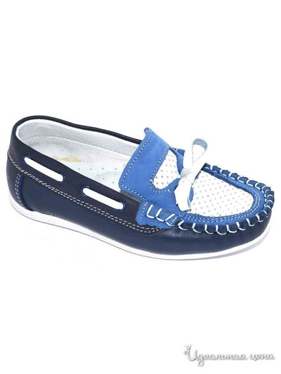 Мокасины Black Tavern, цвет синий, белый