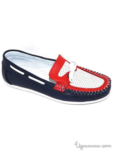 Мокасины Black Tavern, цвет синий, красный