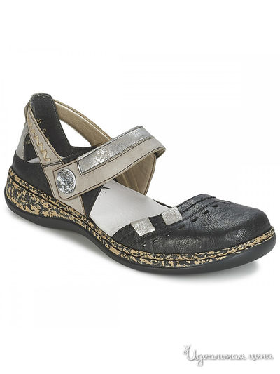 Сандалии RIEKER, цвет черный, бежевый