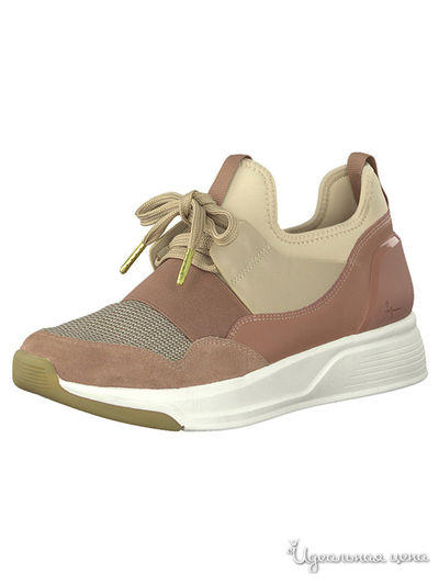 Кроссовки TAMARIS, цвет розовый, бежевый