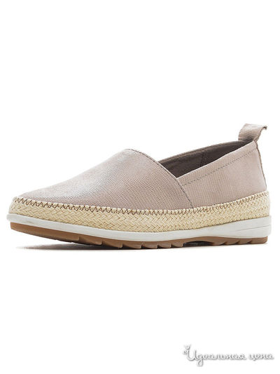 Слипоны JANA, цвет бежевый