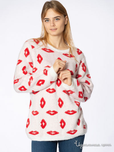 Джемпер Klingel, цвет белый, красный