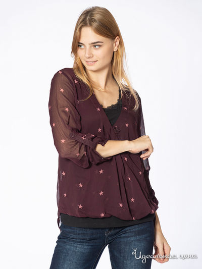 Блуза Tom Tailor, цвет бордовый