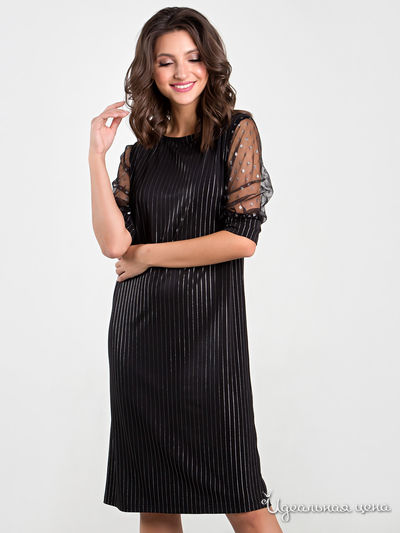 Платье MariKo, цвет черный, серебряный