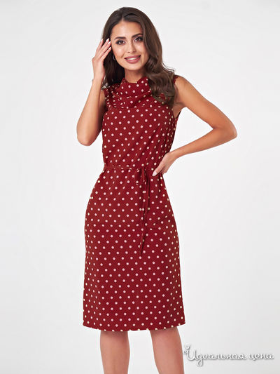 Платье MariKo, цвет темно-красный, бежевый