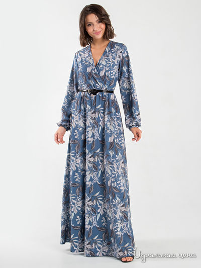 Платье MariKo, цвет голубой, серый