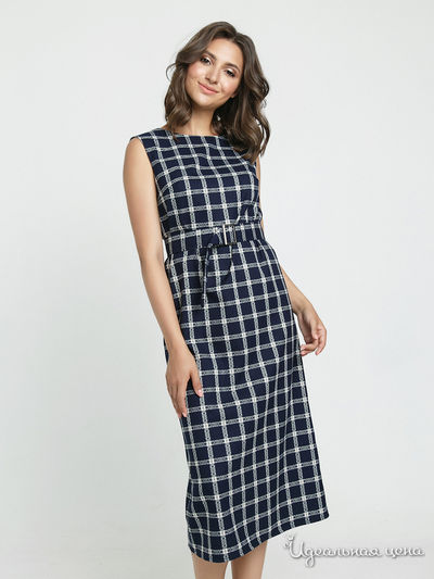 Платье MariKo, цвет темно-синий, молочный
