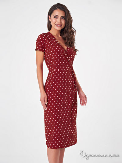 Платье MariKo, цвет темно-красный, бежевый
