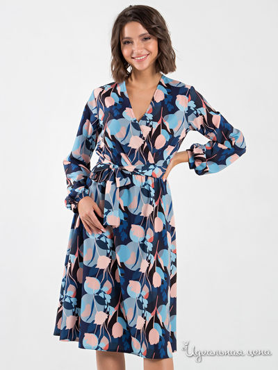 Платье MariKo, цвет синий, розовый