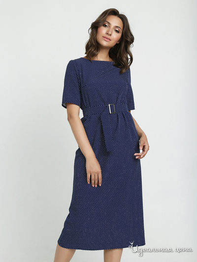 Платье MariKo, цвет темно-синий, белый