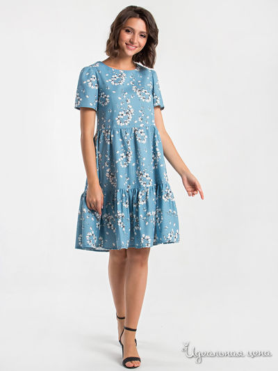 Платье MariKo, цвет голубой, белый