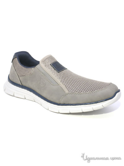 Слипоны RIEKER, цвет серый