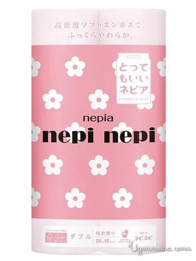 Туалетная бумага Ароматизированная двухслойная, 25 м, 12 рулонов, NEPIA