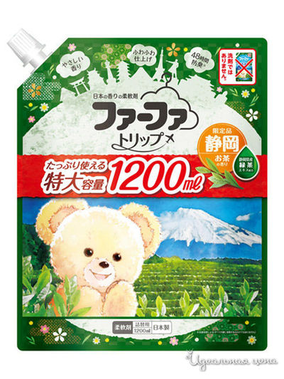 Кондиционер для белья с антибактериальным эффектом и ароматом зеленого чая, 1200 мл, Nissan FaFa