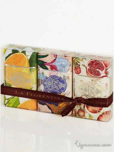 Набор мыла: Цитрус, Флорентийский ирис, Гранат, 3*200 г, La Florentina