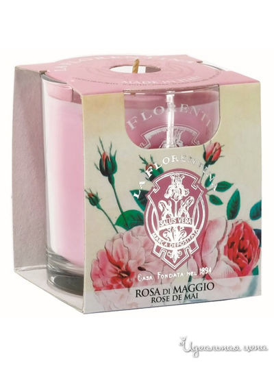 Свеча ароматическая Майская роза, 160  г, La Florentina