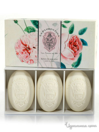 Набор мыла Майская роза, 3*150 г, La Florentina