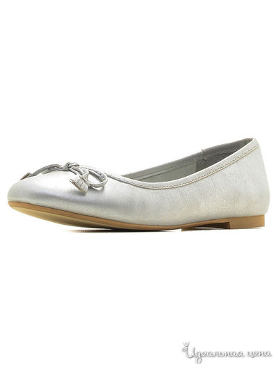 Балетки JANA, цвет серебряный