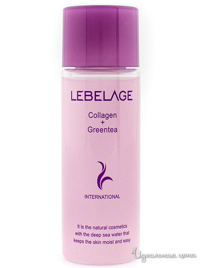 Тонер для лица с коллагеном и экстрактом зеленого чая Collagen+Green Tea Moisture Skin Minime, 30 мл, Lebelage